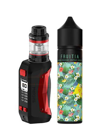 Geekvape Aegis Mini Kit is a small yet durable sub-ohm vape kit with a 2200mAh built-in battery and a Mesh-Coil based tank. This vape kit comes with the Cerberus 2ml Vape tank. Ideal for vapers looking for a sturdy vape kit, lots of vapour production and great flavour.Blood Orange Cactus Cooler features the perfect balance of sweet and sour, cool your taste buds with blood orange, tangerine, and cactus. London Vape House