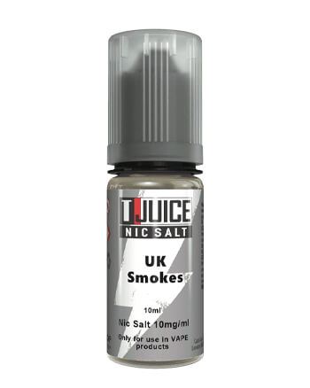 UK Smokes Nic Salt eliquid by T-Juice is the same UK Smokes you know and love with that raw flavoured tobacco blend but in a Nicotine Salt Blend.  UK Smokes features a 50% VG ratio in a 10ml TPD compliant bottle, ideal for on the go vaping. This e-liquid features 10mg nicotine Salt which gives you a great effective draw and is suited for Mouth To Lung (MTL) Tanks and Pod Devices. London Vape House UK Smokes Nic Salt eliquid by T-Juice is the same UK Smokes you know and love with that raw flavoured tobacco blend but in a Nicotine Salt Blend.  UK Smokes features a 50% VG ratio in a 10ml TPD compliant bottle, ideal for on the go vaping. This e-liquid features 10mg nicotine Salt which gives you a great effective draw and is suited for Mouth To Lung (MTL) Tanks and Pod Devices. London Vape House