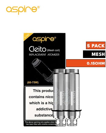 Aspire Cleito Pro Mesh Coil - London Vape House Aspire Cleito Pro Mesh Coil - London Vape House