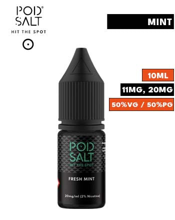 Fresh Mint Nic Salt E Liquid by Pod Salt Core - London Vape House