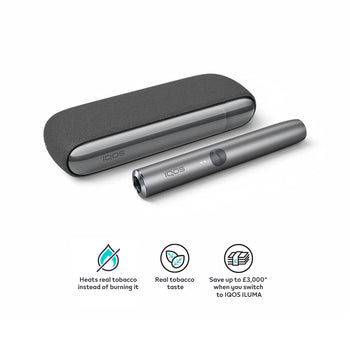 IQOS ILUMA PEBBLE GREY TWO PACKS OF TEREA