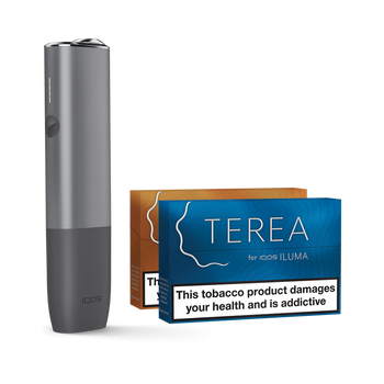 IQOS ILUMA ONE PEBBLE GREY with TWO PACKS OF TEREA