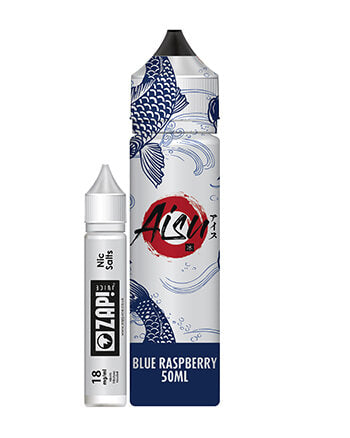 Blue Raspberry eliquid by Aisu is a sweet yet icy blend featuring tangy blue raspberries mixed with ice.  Blue Raspberry features a 70% VG ratio which works best with sub-ohm tanks, producing clouds and flavour. Available in a 50ml 0mg short fill with room for one 18mg nicotine shot to create a 3mg, 60ml e-liquid.  E-liquid Features:  Blue Raspberry, Ice Zap! 18mg, 10ml nicotine shot included London Vape House