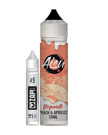 Peach & Apricot eliquid by Aisu Yoguruto is a heavenly flavour that is bursting with sweet and succulent nectar, followed by a creamy wave.  Peach & Apricot features a 70% VG ratio which works best with sub-ohm tanks, producing clouds and flavour. Available in a 50ml 0mg short fill with room for one 18mg nicotine shot to create a 3mg, 60ml e-liquid.   E-liquid Features:  Apricot, Peach Zap! 18mg, 10ml nicotine shot included 50ml in a 60ml Shortfill Bottle London Vape House