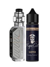 The Aspire Deco vape kit is a reliable sub-ohm kit that combines style with performance, recommended for intermediate and experienced vapers. Powered by your choice of either a 18650 or 21700 vape battery (sold separately) it's capable of a 100W max output (with 21700 battery).Skipper features a very smooth and very creamy, this classic custard tobacco flavour blend is a perfect balance and delicious.