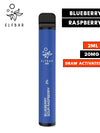 TheBlueberry Sour Raspberry Elf Bar 600 Disposable Vape Device kit is a simple vape kit that easily outlasts 20 cigarettes and expects roughly 600 puffs per bar!   The Elf Bar Vape is a small vape device designed for portable on-the-go vaping and delivering you 20mg of Nicotine Salt with it's 550mAh Battery. The Elf Bar has a stylish design with a rubberised and robust finish.