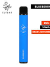 The Blueberry Elf Bar 600 Disposable Vape Device kit is a simple vape kit that easily outlasts 20 cigarettes and expects roughly 600 puffs per bar!   The Elf Bar Vape is a small vape device designed for portable on-the-go vaping and delivering you 20mg of Nicotine Salt with it's 550mAh Battery. The Elf Bar has a stylish design with a rubberised and robust finish.