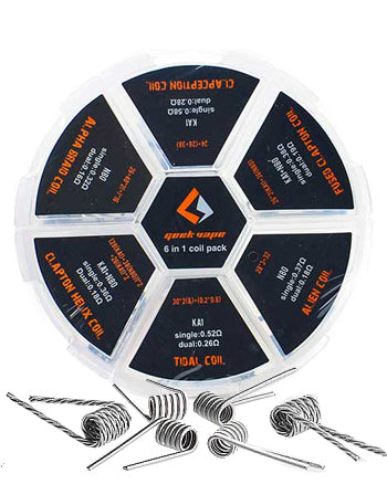 GeekVape 6 in 1 Coils Pack for Rebuildable vape coils- London Vape House