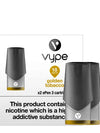 Golden Tobacco ePen 3 Prefilled Vape Pods by Vype features a soothing caramel flavour blended with a rich tobacco body  Vype vPro cartridges for the Vype ePen 3 with nicotine salts are made in the UK from premium ingredients to evolve your vaping experience and assist to help you stop smoking. Nicotine salts occur naturally in tobacco leaves and we add them to our vPro cartridges to improve flavour and satisfaction. London Vape House