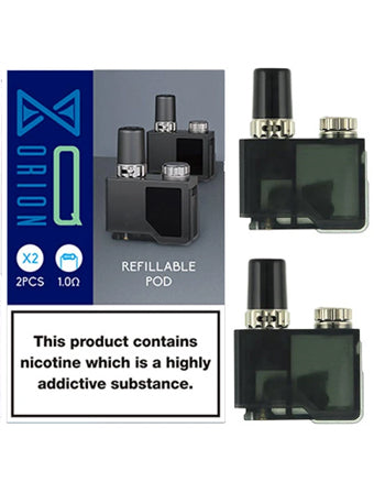 To fill the pods, simply unscrew the cap located next to the mouthpiece and fill up the 2ml Pod with your desired e-liquid. The Orion Q pods have a 2ml e-liquid capacity to ensure you have enough juice to keep you going all day long, while a durably built Delrin drip tip ensures a comfortable and clean vaping experience for daily use. London Vape House