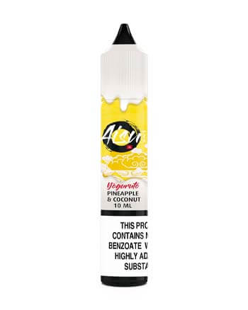 Pineapple & Coconut Nic Salt eliquid by Aisu Yoguruto is a sweet and creamy blend that features a juicy pineapple topped with coconut flavoured cream.  Pineapple and Coconut Nicotine Salt features a 50% VG ratio in a 10ml TPD compliant bottle, ideal for on the go vaping. This e-liquid features 20mg salt nicotine which gives you a smooth yet effective draw.   E-liquid Features:  Coconut, Pineapple, Ice 10ml TPD Compliant Bottle 20mg nicotine strength London Vape House