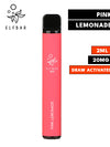 The Pink Lemonade Elf Bar 600 Disposable Vape Device kit is a simple vape kit that easily outlasts 20 cigarettes and expects roughly 600 puffs per bar!   The Elf Bar Vape is a small vape device designed for portable on-the-go vaping and delivering you 20mg of Nicotine Salt with it's 550mAh Battery. The Elf Bar has a stylish design with a rubberised and robust finish.