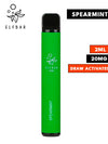 The Spearmint Elf Bar 600 Disposable Vape Device kit is a simple vape kit that easily outlasts 20 cigarettes and expects roughly 600 puffs per bar!   The Elf Bar Vape is a small vape device designed for portable on-the-go vaping and delivering you 20mg of Nicotine Salt with it's 550mAh Battery. The Elf Bar has a stylish design with a rubberised and robust finish