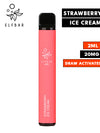 Strawberry Ice Cream Elf Bar 600 Disposable Vape Device Elf Bar 600 is the throw away vape you've been looking for if you're searching Elf Bar near me. How much nicotine is in an Elf Bar? The Elf Bar is a cheap method for 20mg Nicotine Salt. The Elf Bar puffs atleast 600 times. Available at London Vape House website UK or Holborn