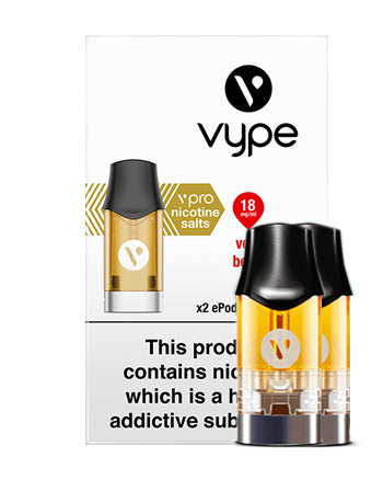 Very Berry ePod vPro Prefilled Vape Pods by Vype features an infusion of red, purple and black forest berries which is mixed with a sweet syrup and slightly sour finish. The wild berry mix allows for an incredible fruit vape with an indistinguishable aroma.   Vype vPro cartridges for the Vype ePod with nicotine salts are made in the UK from premium ingredients to evolve your vaping experience London Vape House