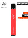 Watermelon Elf Bar 600 Disposable Vape Device kit is a simple vape kit that easily outlasts 20 cigarettes and expects roughly 600 puffs per bar!   The Elf Bar Vape is a small vape device designed for portable on-the-go vaping and delivering you 20mg of Nicotine Salt with it's 550mAh Battery. The Elf Bar has a stylish design with a rubberised and robust finish.