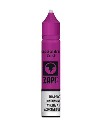 Passionfruit Zest Nic Salt eliquid by Zap! is a refreshing citrus zest that goes perfectly with sweetened passionfruit. A vape so juicy you'll keep coming back for more!   Passion Fruit Zest Nicotine Salt features a 50% VG ratio in a 10ml TPD compliant bottle, ideal for on the go vaping. This e-liquid features 20mg salt nicotine which gives you a smooth yet effective draw.   E-liquid Features:  Lime, Passionfruit 10ml TPD Compliant Bottle 10mg, 20mg nicotine strength 50% VG / 50% PG London Vape House