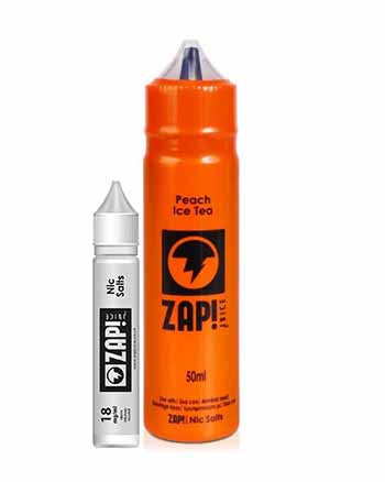 Peach Ice Tea eliquid by Zap is simple and sweet. Soft peaches and loose tea leaves in a relaxing mixture, perfect for a peaceful day in the garden.  Peach Iced Tea features a 70% VG ratio which works best with sub-ohm tanks, producing clouds and flavour. Available in a 50ml 0mg short fill with room for one 18mg nicotine shot to create a 3mg, 60ml e-liquid. London Vape House