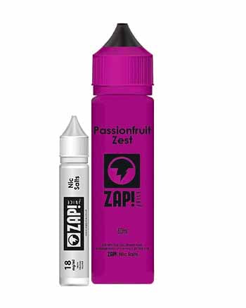 Passionfruit Zest eliquid by Zap is a refreshing citrus zest goes perfectly with sweetened passionfruit. A vape so juicy you'll keep coming back for more!  Passion Fruit Zest features a 70% VG ratio which works best with sub-ohm tanks, producing clouds and flavour. Available in a 50ml 0mg short fill with room for one 18mg nicotine shot to create a 3mg, 60ml e-liquid. London Vape House