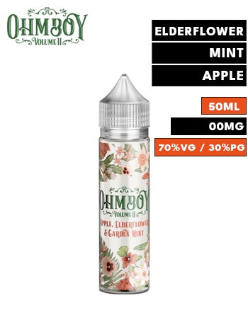 Gala Apple, Elderflower & Garden Mint Shortfill eLiquid by Ohm Boy Volume II 50ml - London Vape House