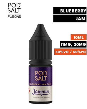 Jammin Blueberry Jam Tart Nic Salt E Liquid by Pod Salt Fusions - London Vape House