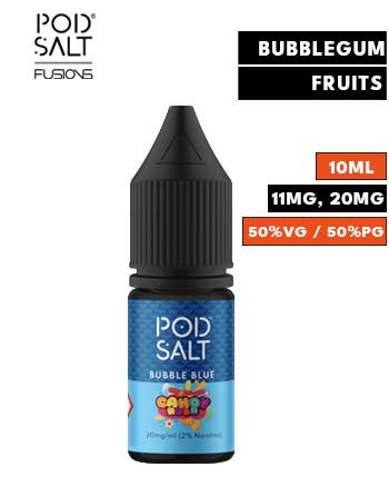 Candy Rush Bubble Blue Nic Salt E Liquid by Pod Salt Fusions - London Vape House
