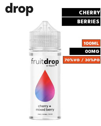 Cherry + Mixed Berry eLiquid by Fruit Drop 100ml - London Vape House