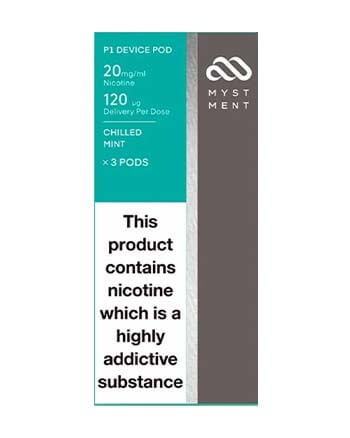 Chilled Mint Pods by Myst P1 are packed with the Ice Cold flavour of crisp garden mint, giving you a reinvigorating kick. Each pod provides you with an irresistible fresh taste with a fragrant aroma which ensures that you feel minty and fresh all day long. This flavour is easy to enjoy and these vape pods offer an all-day flavour that you'll never grow tired of. London Vape House