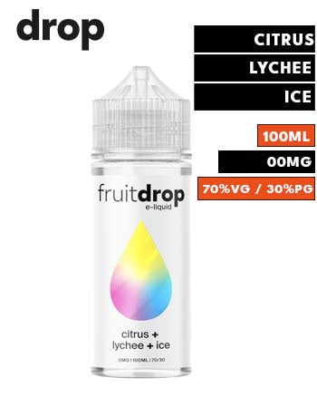 Citrus + Lychee + Ice eLiquid by Fruit Drop 100ml - London Vape House
