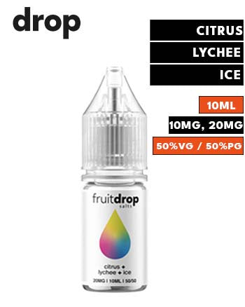 Citrus + Lychee + Ice Nic Salt Fruit Drop 10ml - London Vape House