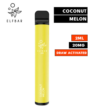 COCONUT MELON Disposable - 600 Puff - Vape Pen Usa e Getta - Elf Bar