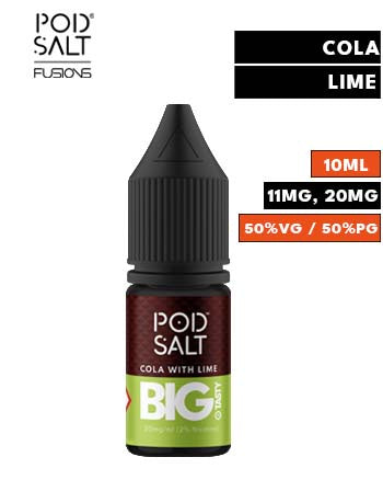 The Big Tasty Cola With Lime Nic Salt E Liquid by Pod Salt Fusions - London Vape House