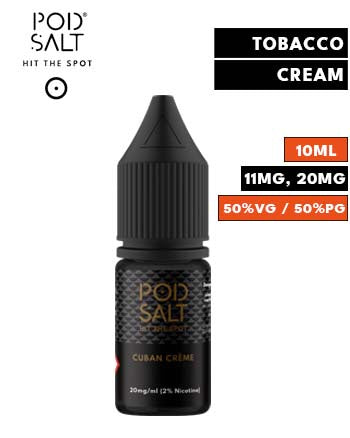 Cuban Creme Nic Salt E Liquid by Pod Salt Core - London Vape House