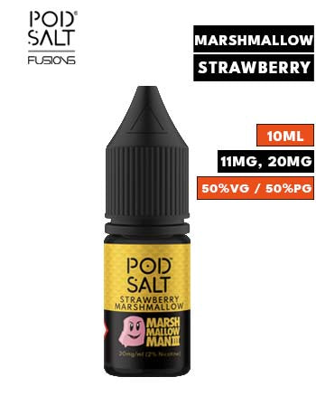 Strawberry Marshmallow Marshmallow Man III 3 Nic Salt E Liquid by Pod Salt Fusions - London Vape House