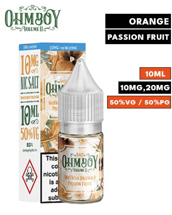 Valencia Orange & Passionfruit Nic Salt eLiquid by Ohm Boy Volume II - London Vape House