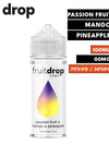 Passion Fruit + Mango + Pineapple eLiquid by Fruit Drop 100ml - London Vape House