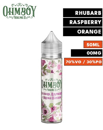 Rhubarb, Raspberry & Orange Blossom Shortfill eLiquid by Ohm Boy Volume II 50ml - London Vape House