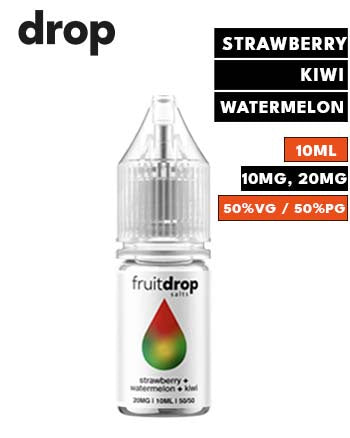 Strawberry + Watermelon + Kiwi Nic Salt Fruit Drop 10ml - London Vape House