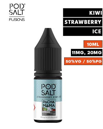 Pacha Mama Strawberry Kiwi Ice Nic Salt E Liquid by Pod Salt Fusions - London Vape House