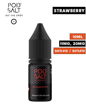 Strawberry Nic Salt E Liquid by Pod Salt Core - London Vape House