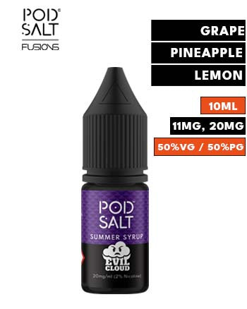 Evil Cloud Summer Syrup Nic Salt E Liquid by Pod Salt Fusions - London Vape House