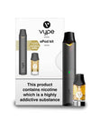 Vype ePod Kit vape pen uses nicotine salts for an improved flavour experience*. The ceramic wick technology delivers a consistent vape.  Inside the box you will find:  1 x Vype ePod 1 x Vype ePod Cartridge (Tropical Mango) in 18mg/ml 1 x Charging cable 1 x User guide - please read before use London Vape House