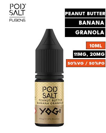 Yogi Peanut Butter Banana Granola Nic Salt E Liquid by Pod Salt Fusions - London Vape House
